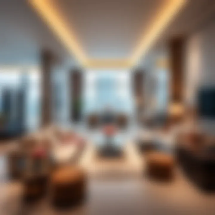 Interior design showcasing sophisticated living spaces at Adagio the Palm