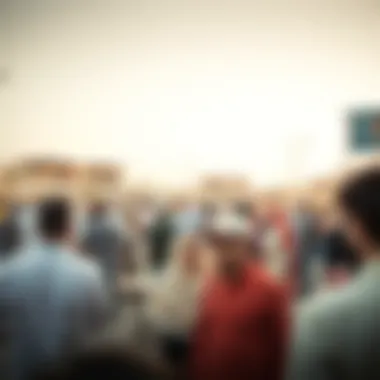 Community Gathering in Al Jurf Ghantoot A vibrant community gathering in Al Jurf Ghantoot highlighting its cultural diversity and engagement