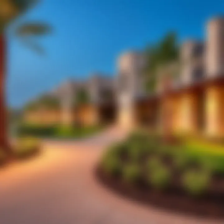 Community amenities in Al Khail Gate Phase 2, including parks and recreational areas