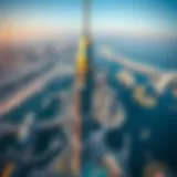 Stunning aerial view of Dubai Creek Tower
