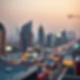 A panoramic view of a bustling UAE skyline