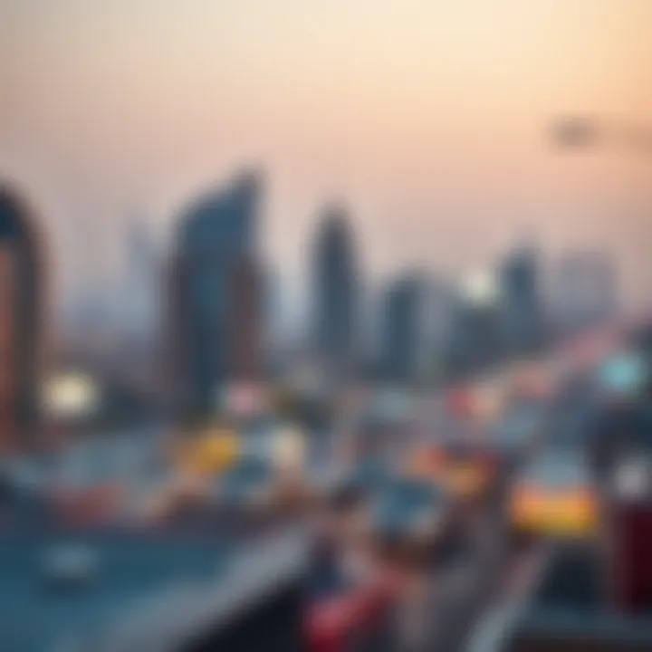 A panoramic view of a bustling UAE skyline