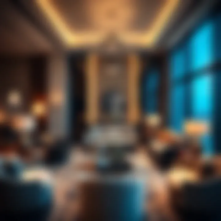 Elegant lounge area designed for relaxation within Bugatti Residences