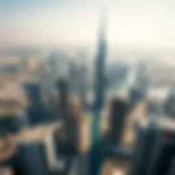 Aerial view of Business Bay showcasing modern skyscrapers