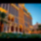 The stunning architectural facade of Caesars Palace Dubai