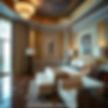 Lavish Accommodations at Caesars Palace Luxurious guest room inside Caesars Palace Dubai