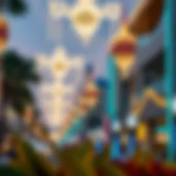 Lavish Eid decorations lighting up the streets of Dubai