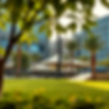 Green spaces and recreational areas within City Center Me'Aisem