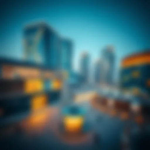 Panoramic view of City Center Me'Aisem highlighting modern architecture