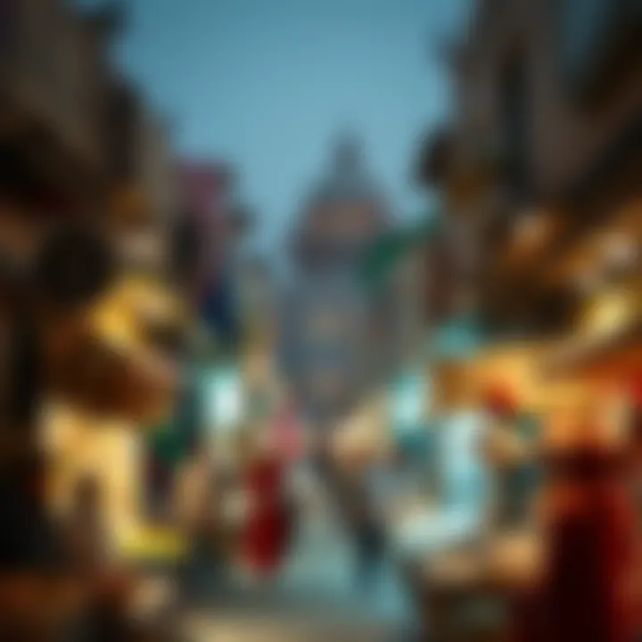 Vibrant souk bustling with local crafts and traditional goods