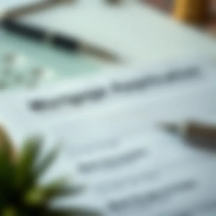 Document checklist for mortgage application