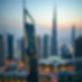 Aerial view of Dubai skyline showcasing modern architecture