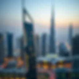 Aerial view of Dubai skyline showcasing modern architecture