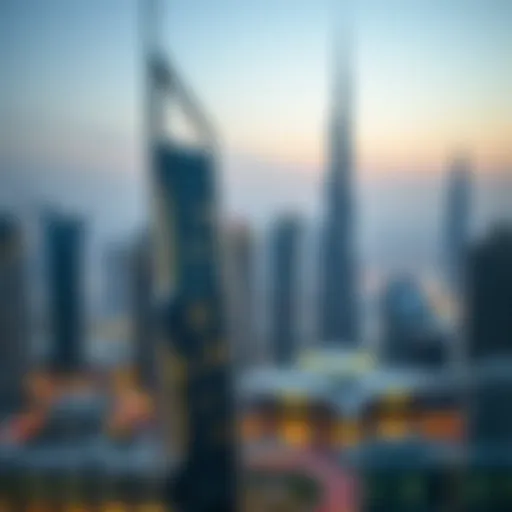 Aerial view of Dubai skyline showcasing modern architecture