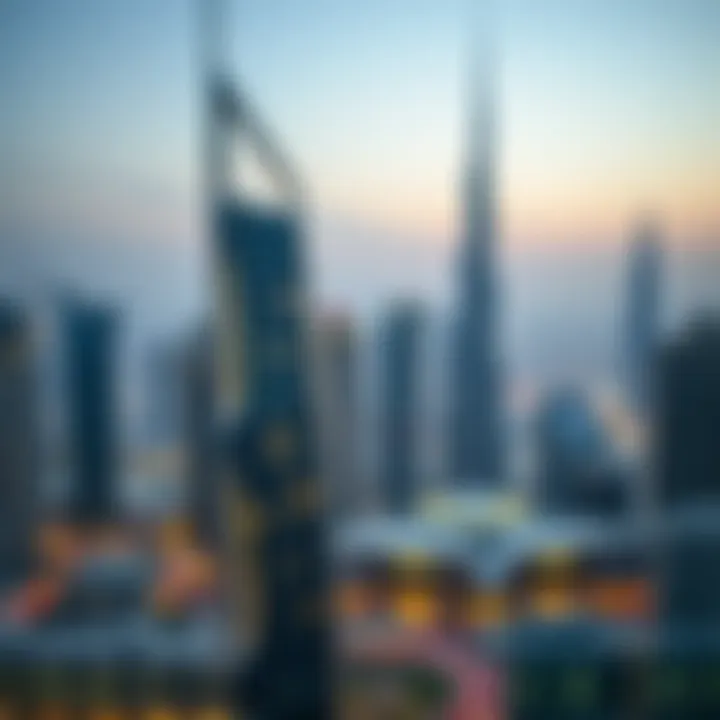 Aerial view of Dubai skyline showcasing modern architecture