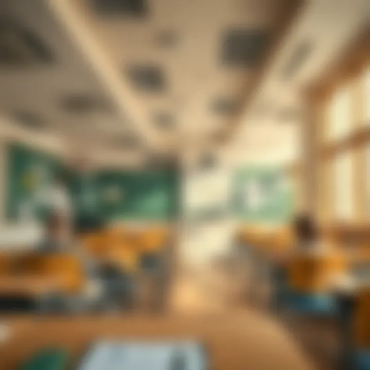A classroom setting illustrating education expenses and options