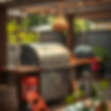 High-quality barbecue equipment displayed in a stylish outdoor setting
