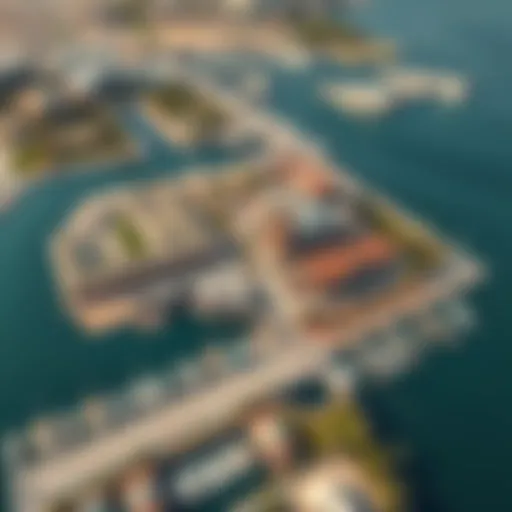 Aerial view of Creek Harbor showcasing waterfront properties