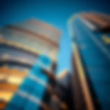 Architectural details highlighting the modern design of the Damac XL Tower