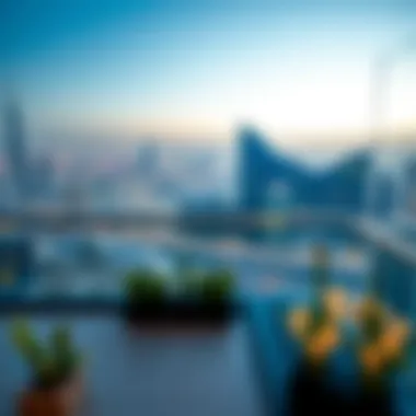 Stunning skyline view from the terrace of the Damac XL Tower