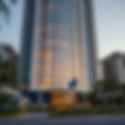 Daman Tower exterior showcasing its modern design