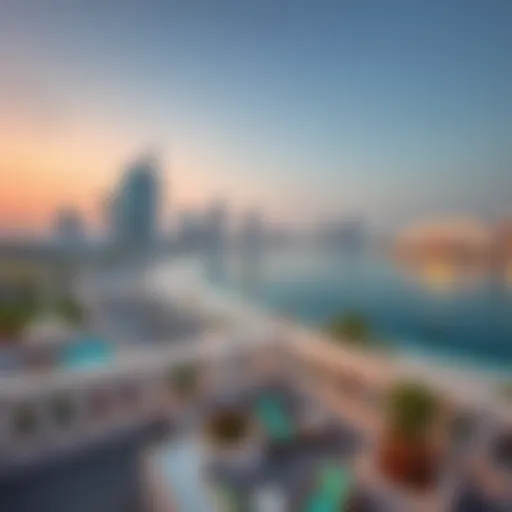 Panoramic view of Deira's new beach showcasing urban design elements