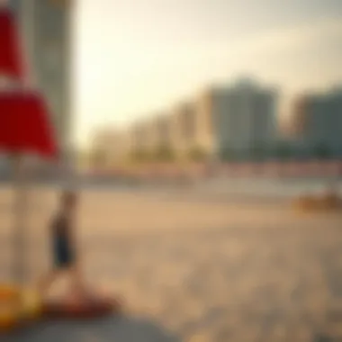 Recreational facilities at Deira's new beach providing leisure activities