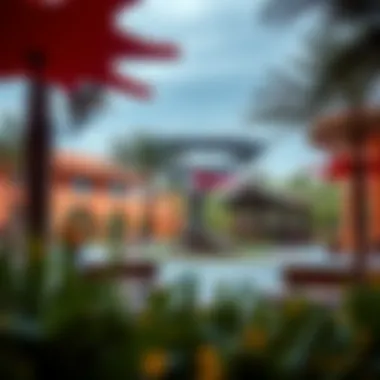 A vibrant community space within Dubai Hill Park, highlighting recreational activities.