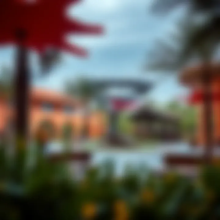 A vibrant community space within Dubai Hill Park, highlighting recreational activities.