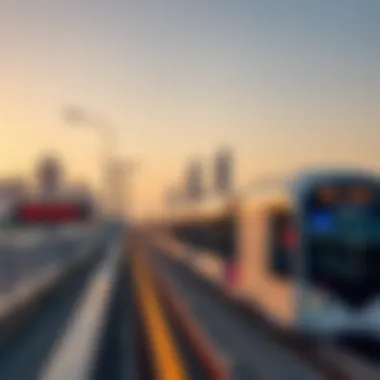 An artist's impression of future expansions of the Dubai Metro system.