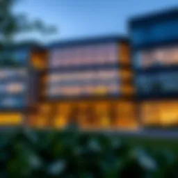 Exterior view of Ellington Properties head office showcasing modern architecture