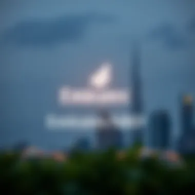 Emirates NBD logo against a backdrop of Dubai skyline