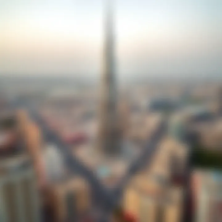 Panoramic View of Al Batha Tower Panoramic view of the Al Batha Tower surrounded by the urban landscape and city life.