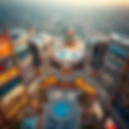 Aerial view showcasing the architectural brilliance of المارية مول