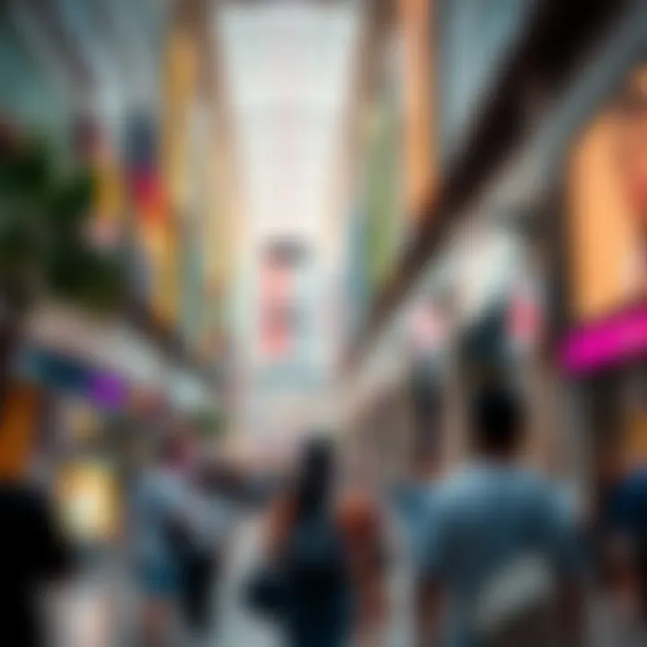 Economic Impact of المارية مول A bustling scene highlighting the mall's impact on local economic trends