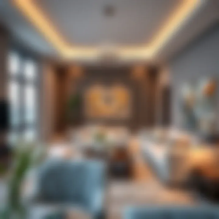 Luxurious interiors of a residence in Al Maskan 2 exemplifying modern living.
