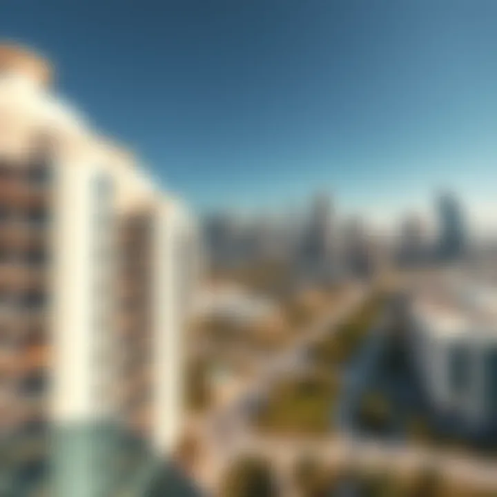 View of Al Sayyah Residence with Dubai Skyline View of Al Sayyah Residence surrounded by Dubai skyline