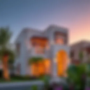 Stunning Exterior Architecture of Al Sayyah Residence Stunning exterior architecture of Al Sayyah Residence at sunset