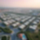 Aerial view of Al Wasl Village showcasing its layout and greenery
