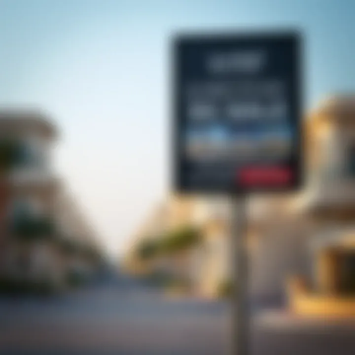 Real Estate Opportunities in Al Wasl Village Real estate signage indicating available properties for sale in Al Wasl Village