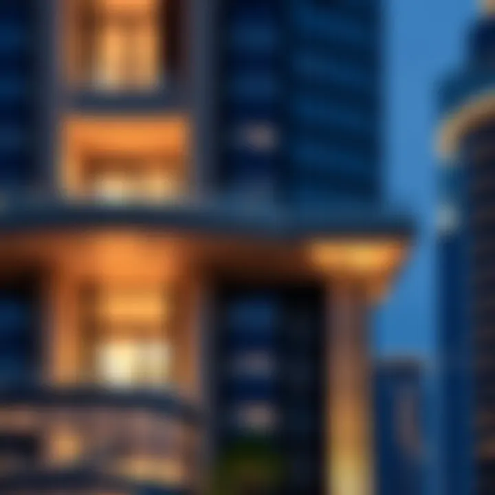 Avalon Tower Architectural Features Architectural details of Avalon Tower showcasing luxury design