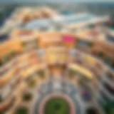 Aerial view of Barsha Mall showcasing its architectural design