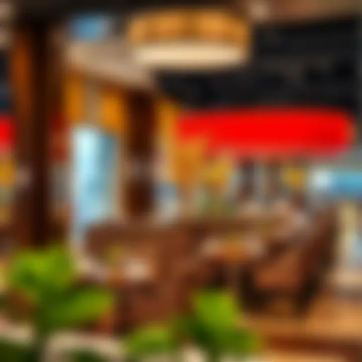 Dining area with an array of cuisines available at Barsha Mall