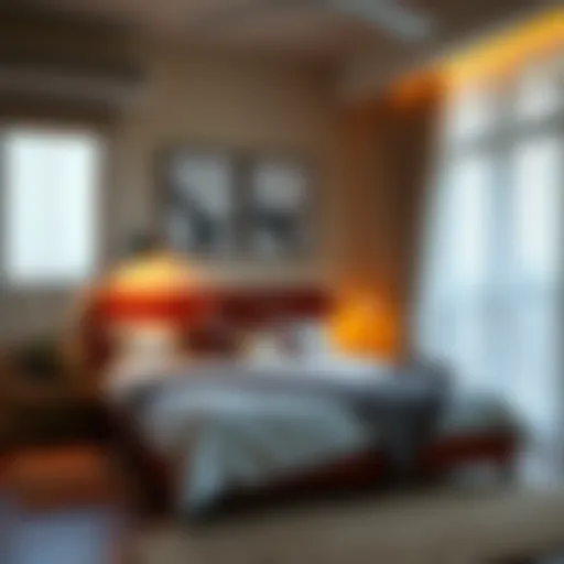 Cozy bedroom setup in a shared accommodation