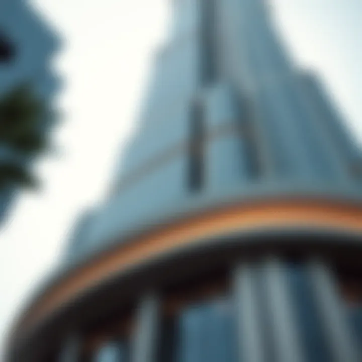 Architectural Features of Burj Crown Architectural details of Burj Crown showcasing modern design