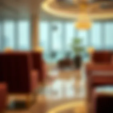 Luxurious Seating in Business Lounge Luxurious seating area in the Dubai Airport business lounge
