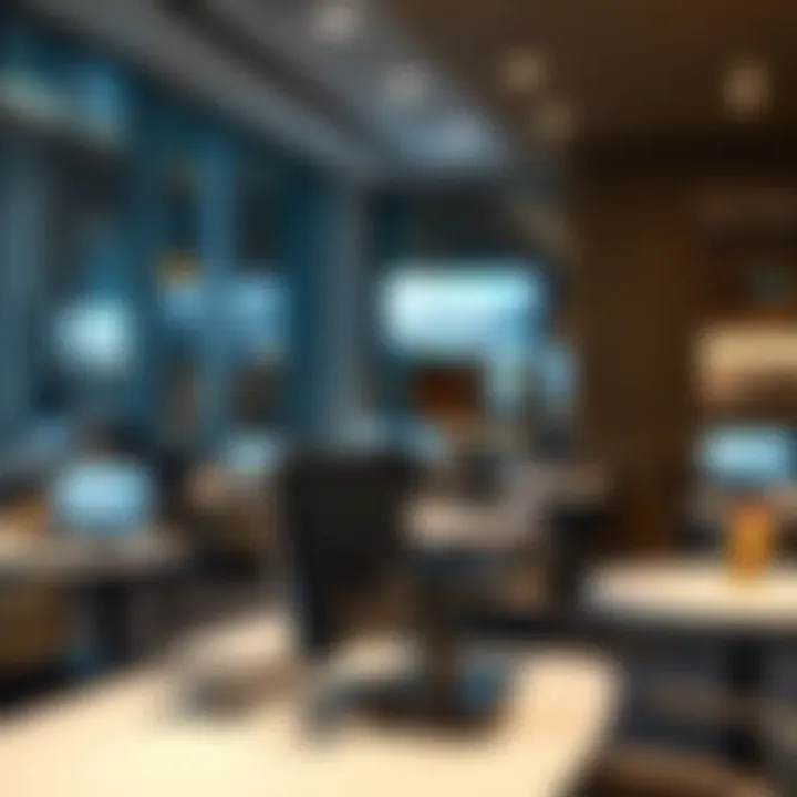 Workstations and connectivity options in Dubai Airport lounge