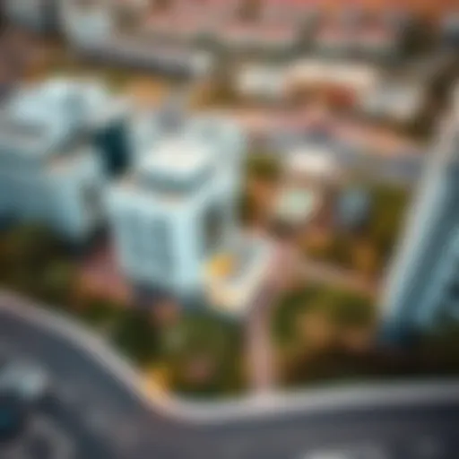 Aerial Perspective of Zahia Community Aerial view of Zahia community showing modern architecture and landscaping