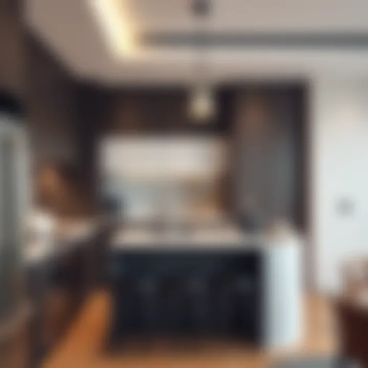 Modern kitchen design in Dubai serviced apartment