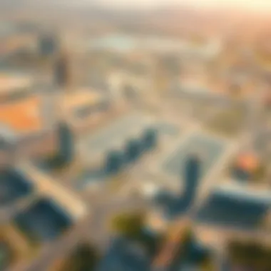 Aerial view showcasing the vibrant landscape of Dubai's free zones